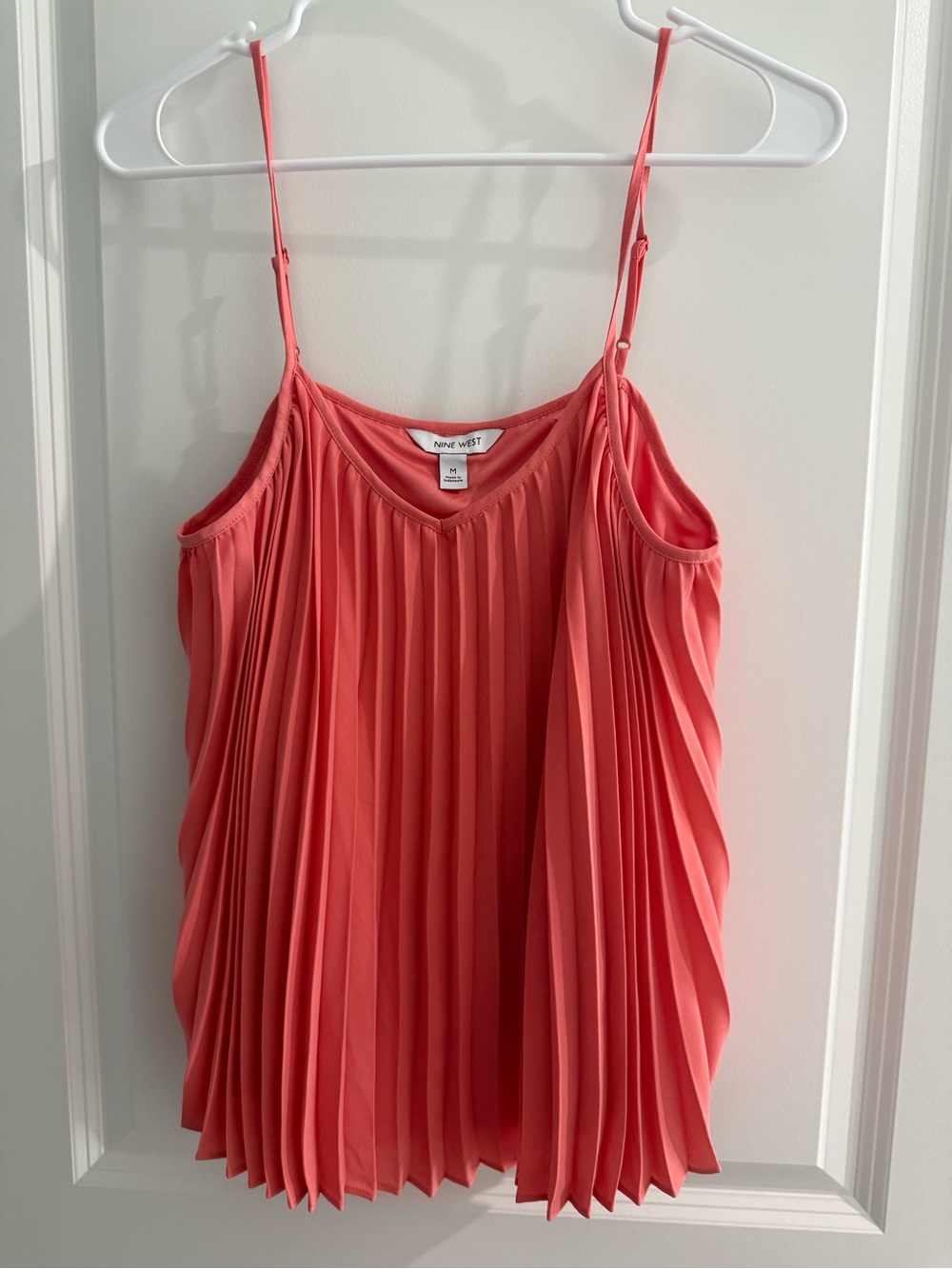 Nine West Coral Pleated Cami Top - Size M